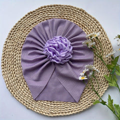 Baby Girls Flowers Decor Cap Soft Hair Wrap Head Accessories