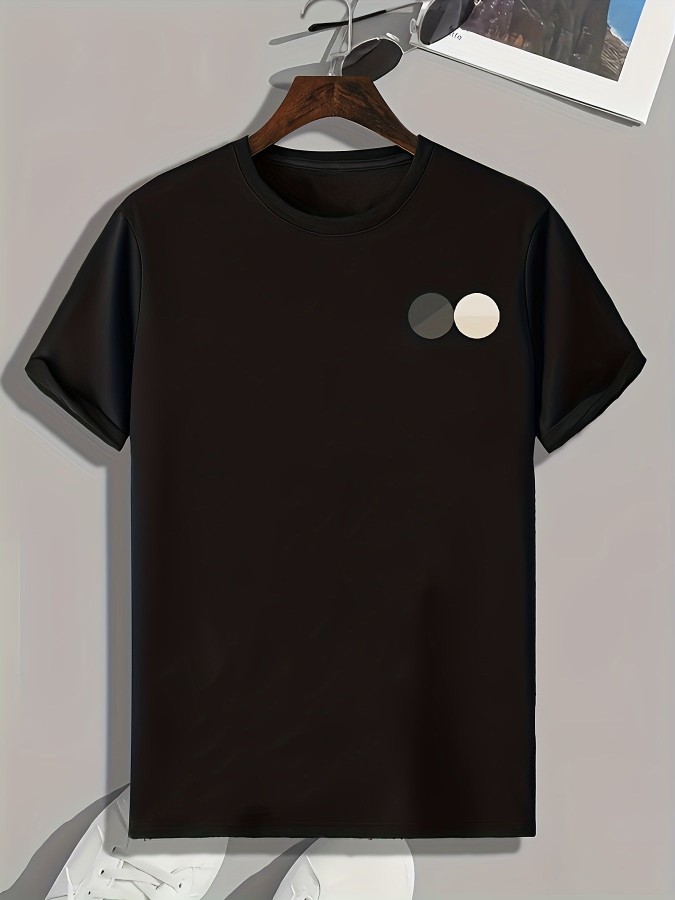 Geometric Pattern Print Men's Sports T-shirt Graphic Tee