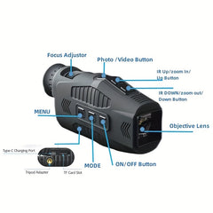 R11 Rechargeable HD Infrared Night Vision Device 1080P Telescope 32G Memory Card