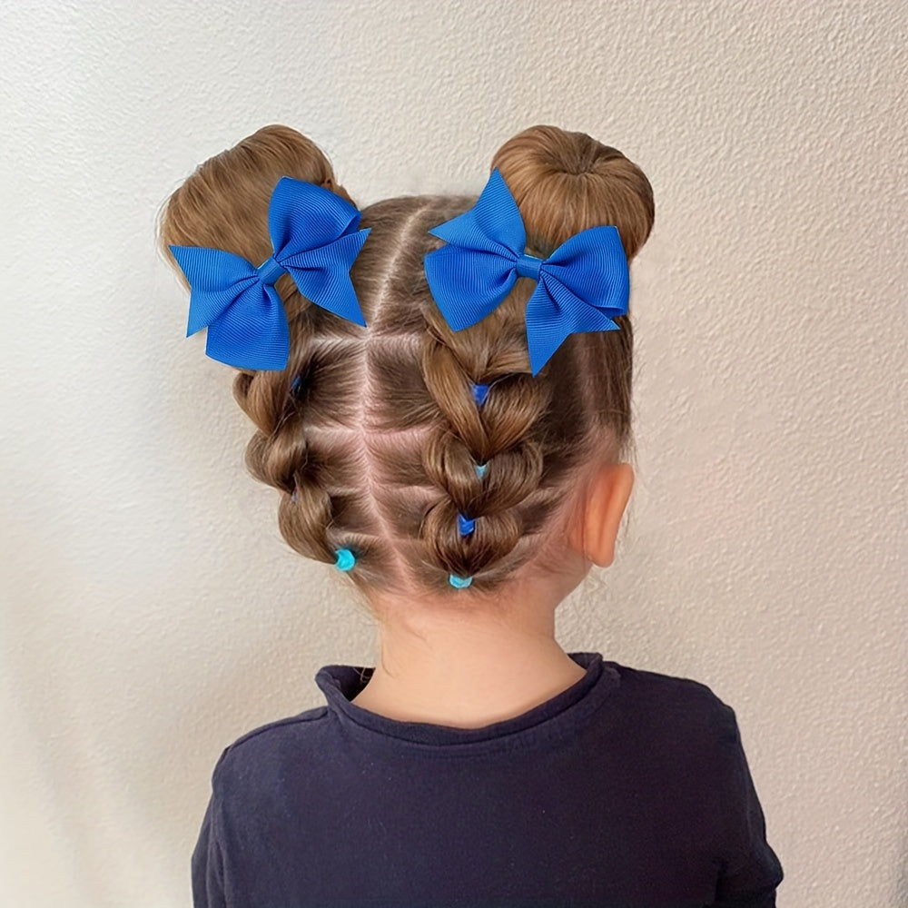 40pcs Colorful Bow Hair Clips Set for Fun and Style