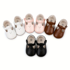 Baby Girls Leather Princess Shoes Soft Crib Prewalker Shoes
