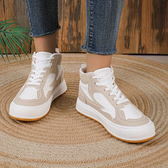 Women's High Top Lace Up Platform Sneakers
