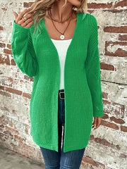 Eyelet Embroidered Open Cardigan Long Sleeve