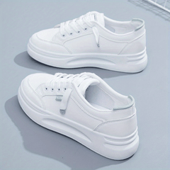 Women's Lace-Up Minimalist Platform Sneakers