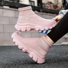 Women's Non-Slip High Top Sock Sneakers Thick Bottom Sports Shoes