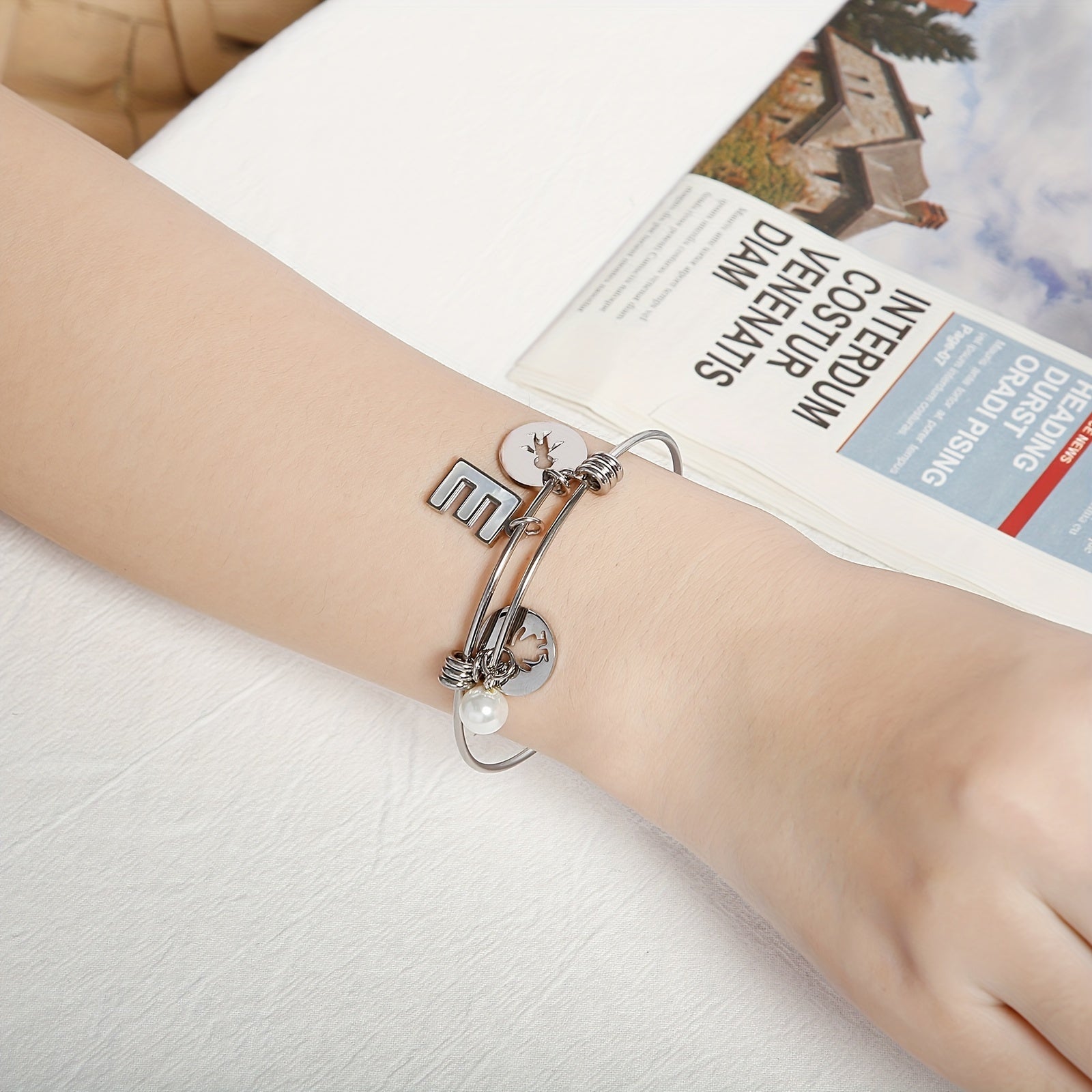 BFF English Letter A G Pendant Bracelet For Girls - Friends Gift