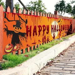 Halloween Banner Pumpkin Outdoor Flag Courtyard Sign Decoration
