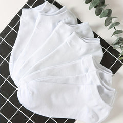 7 Pairs Solid Low Cut Ankle Socks for Women