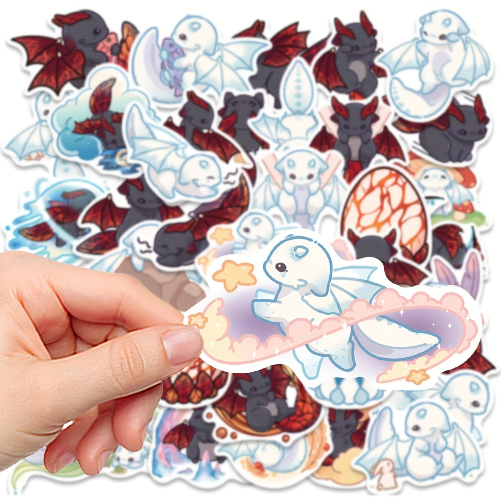 40pcs Cat Dragon Series Stickers For Laptop Helmet Water Cup Decor