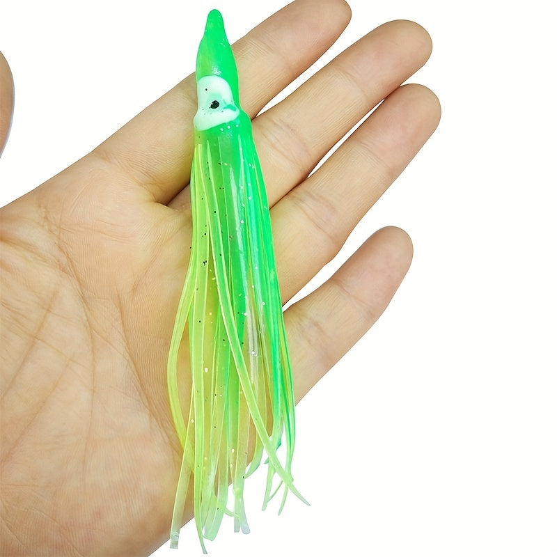 10pcs Rubber Squid Octopus Soft Bait Fishing Lures Mix Colors