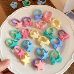 10pcs Cartoon Baby Hair Rings High Elastic Thumb Rope for Girls