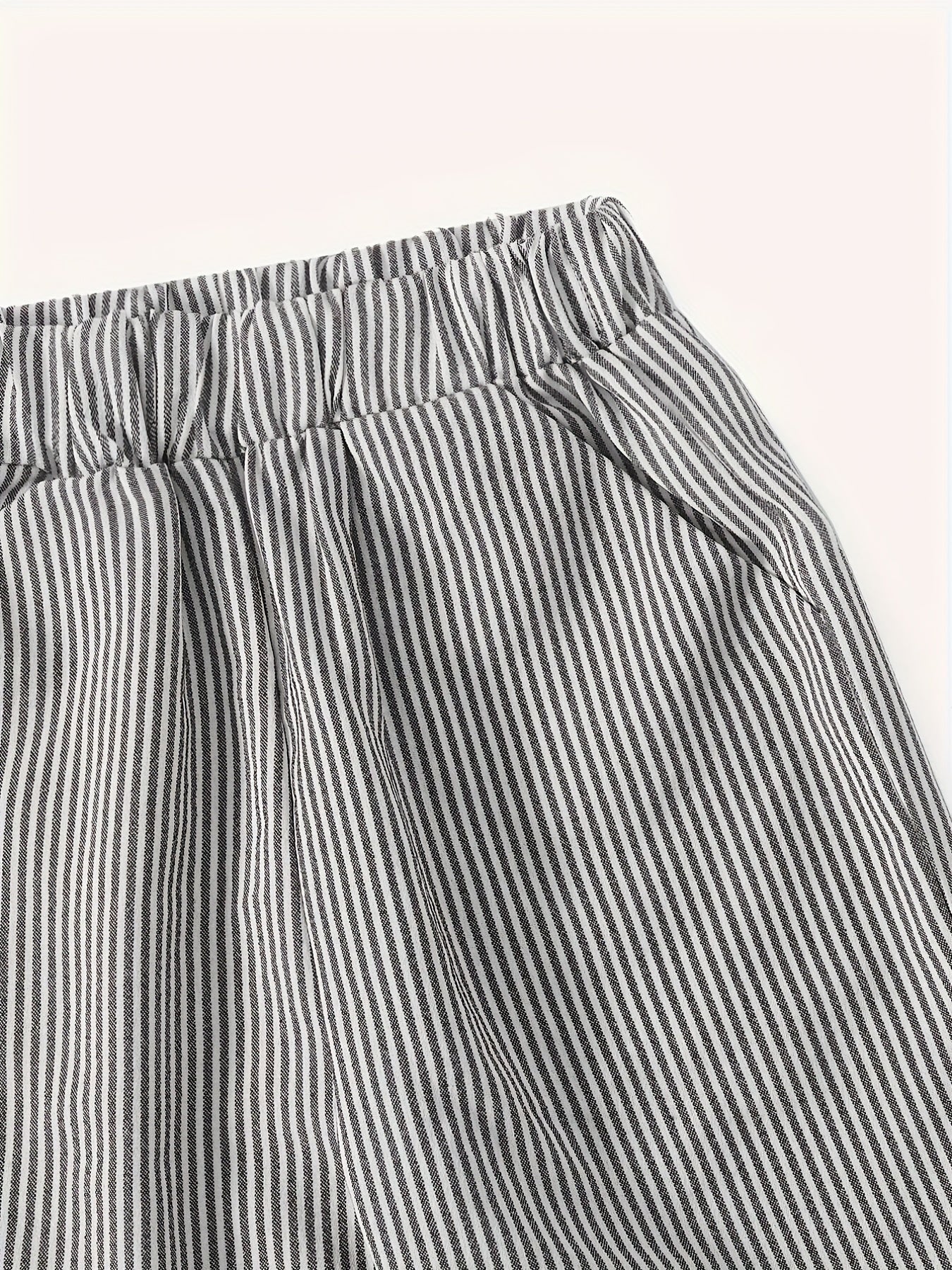 Girl's Casual 2pcs Pullover & Stripe Pants Set Spring Fall Outfits