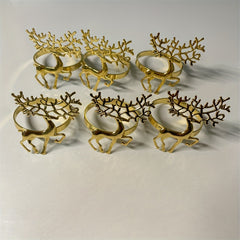 6pcs Christmas Napkin Ring Buckle Holiday Accessory Room Decor