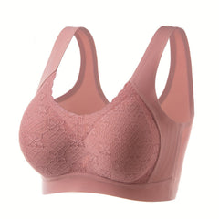 Lace Wireless Bra Comfortable & Breathable Stretch Bra