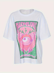 Y2k Style Graphic Print Short Sleeve Sports T-shirt