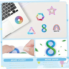 48 Calm Stickers Anxiety Relief Fidget Tactile Rough Textured Strips