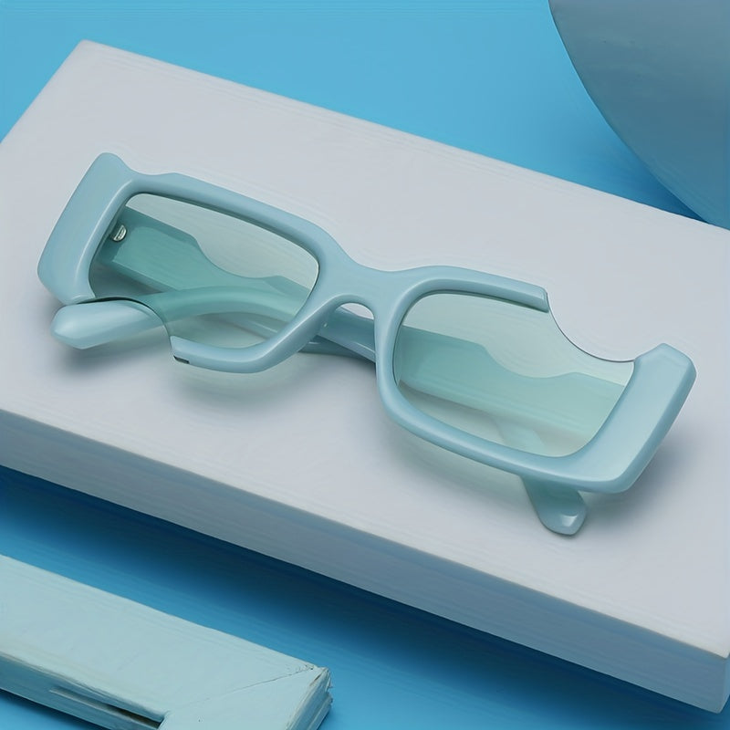 Y2K Irregular Rectangle Sunglasses for Women Men UV400