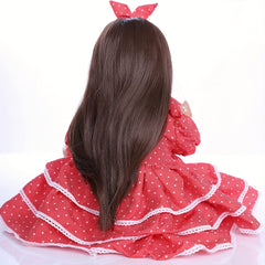 22" Reborn Doll Lifelike 55 Cm Silicone Girl Doll with Long Hair