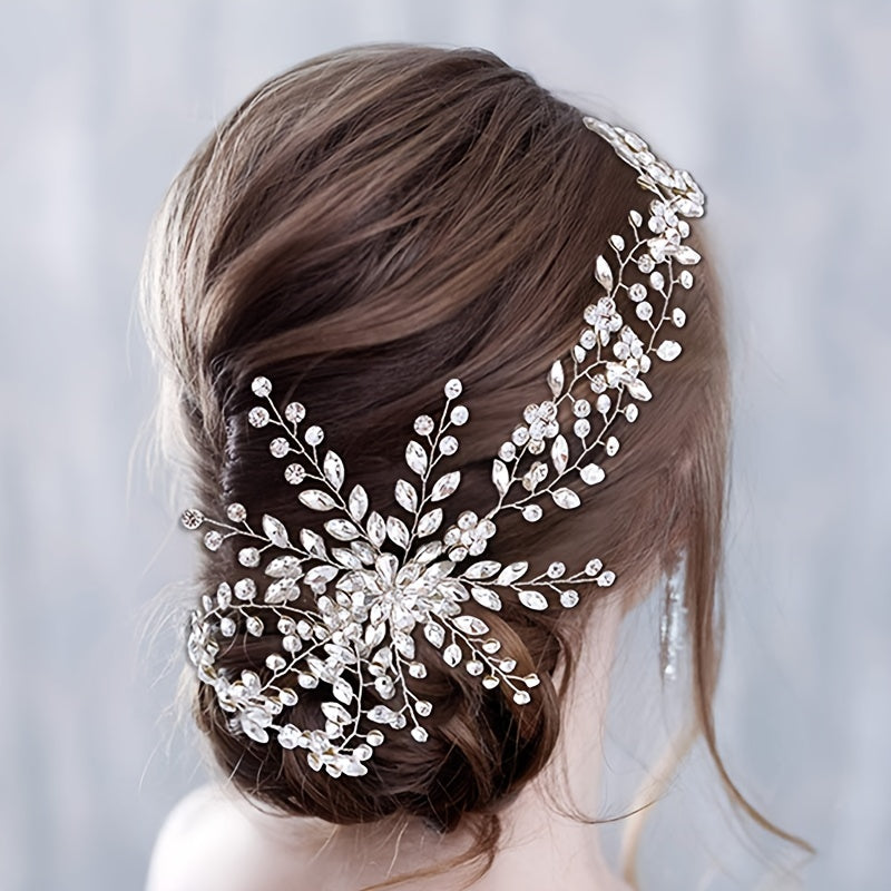 Rhinestone Crystal Headband Tiara Hairband for Bride