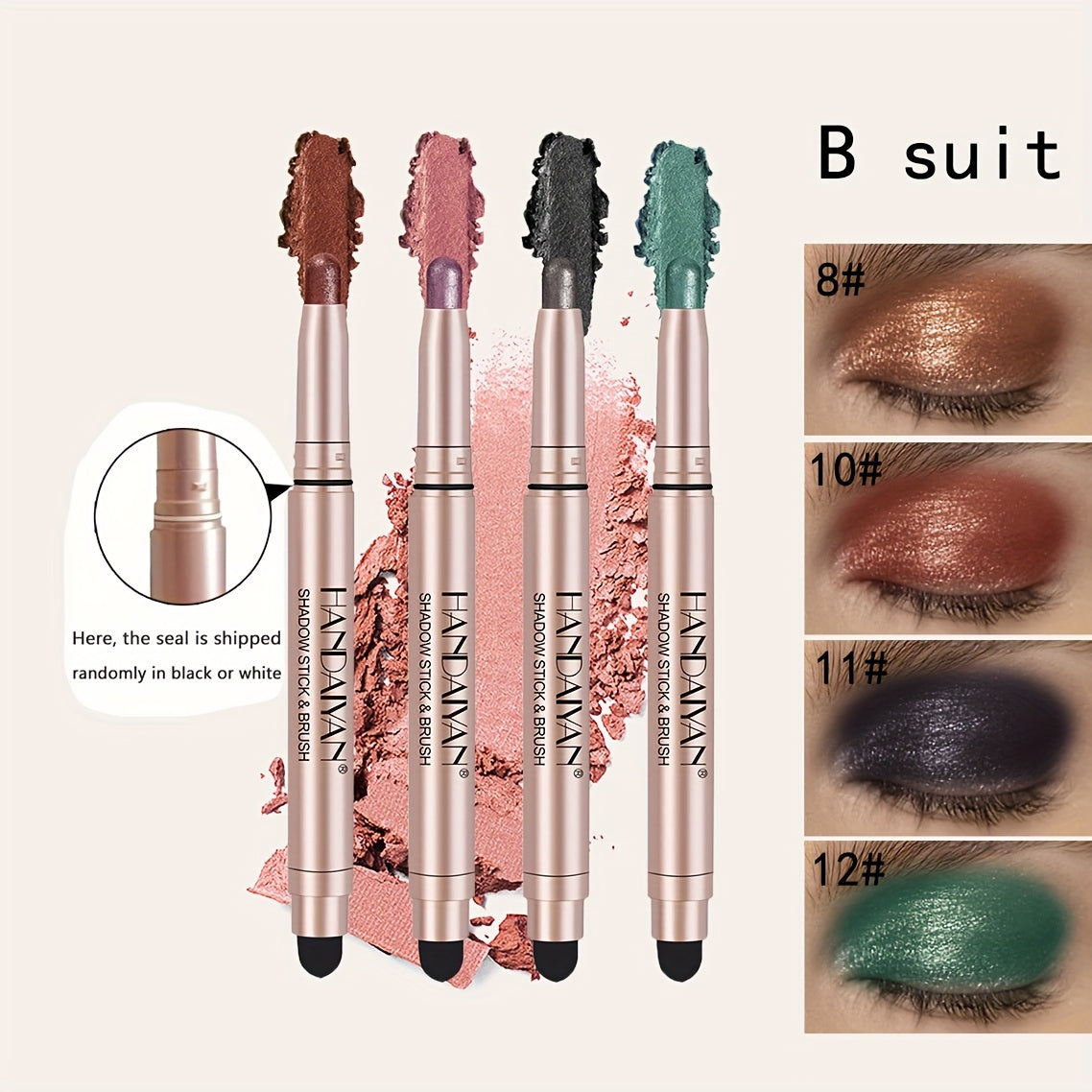 4pcs Eyeshadow Stick Natural Pearly Contouring Eyeshadow Pen