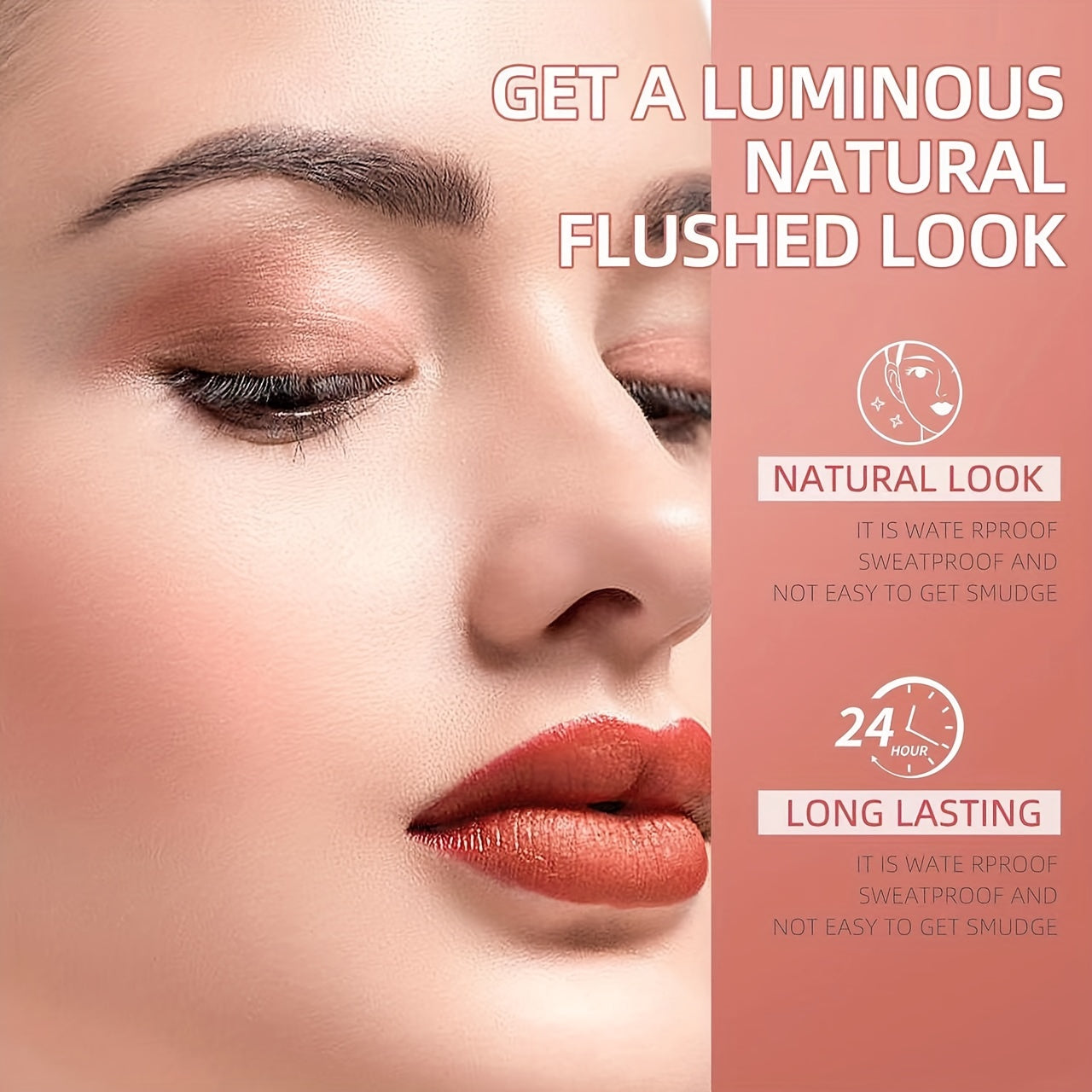 Liquid Blush Makeup Long Lasting Natural Look Moisturizing Formula