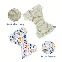 2pcs Rainbow Flower Set Swim Diaper Waterproof Adjustable Baby Swimming Diaper