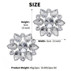 Crystal Flower Shoe Clips Wedding Party Accessories