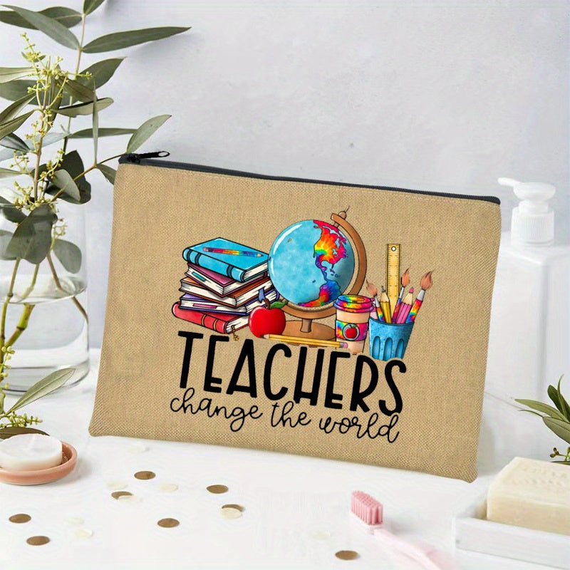 Teacher Change The World Cosmetic Bag
