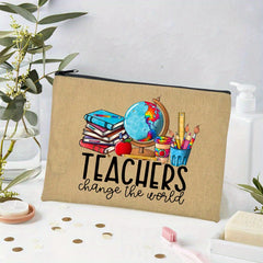 Teacher Change The World Cosmetic Bag