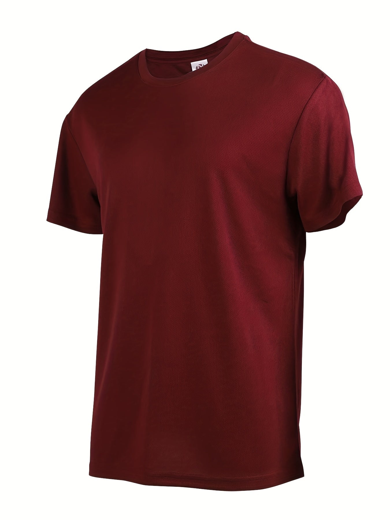 Men's Solid Loose Active Workout Tee Top