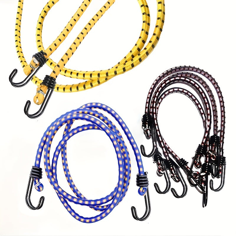 3pcs 8mm Bungee Cord W/ Double J Hooks Heavy Duty Outdoor Stretch Cord