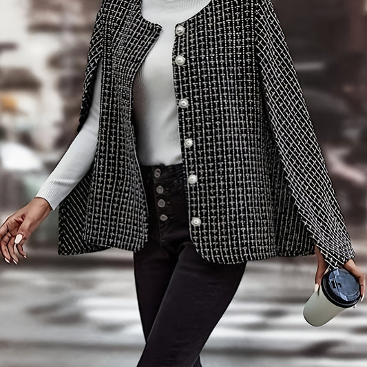 Women's Tweed Cape Sleeve Blazer