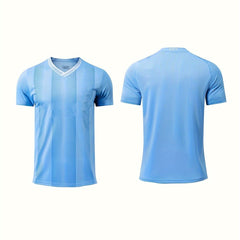ETIHAD Men's Breathable Football Jersey V Neck Short Sleeve
