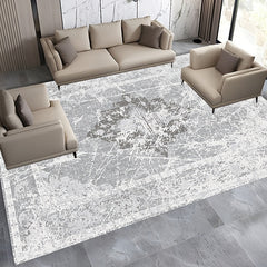 Vintage Washable Area Rug Indoor Flower Printing Carpet Non Slip