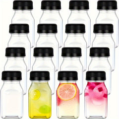 5pcs 4oz Plastic Square Juice Bottle 120ml Disposable Beverage Bottle