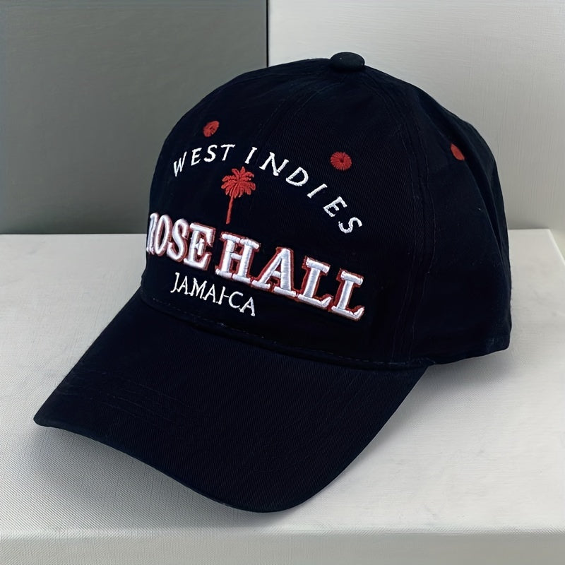 Coconut Tree Embroidery Baseball Cap Vintage Unisex Cotton Dad Hats