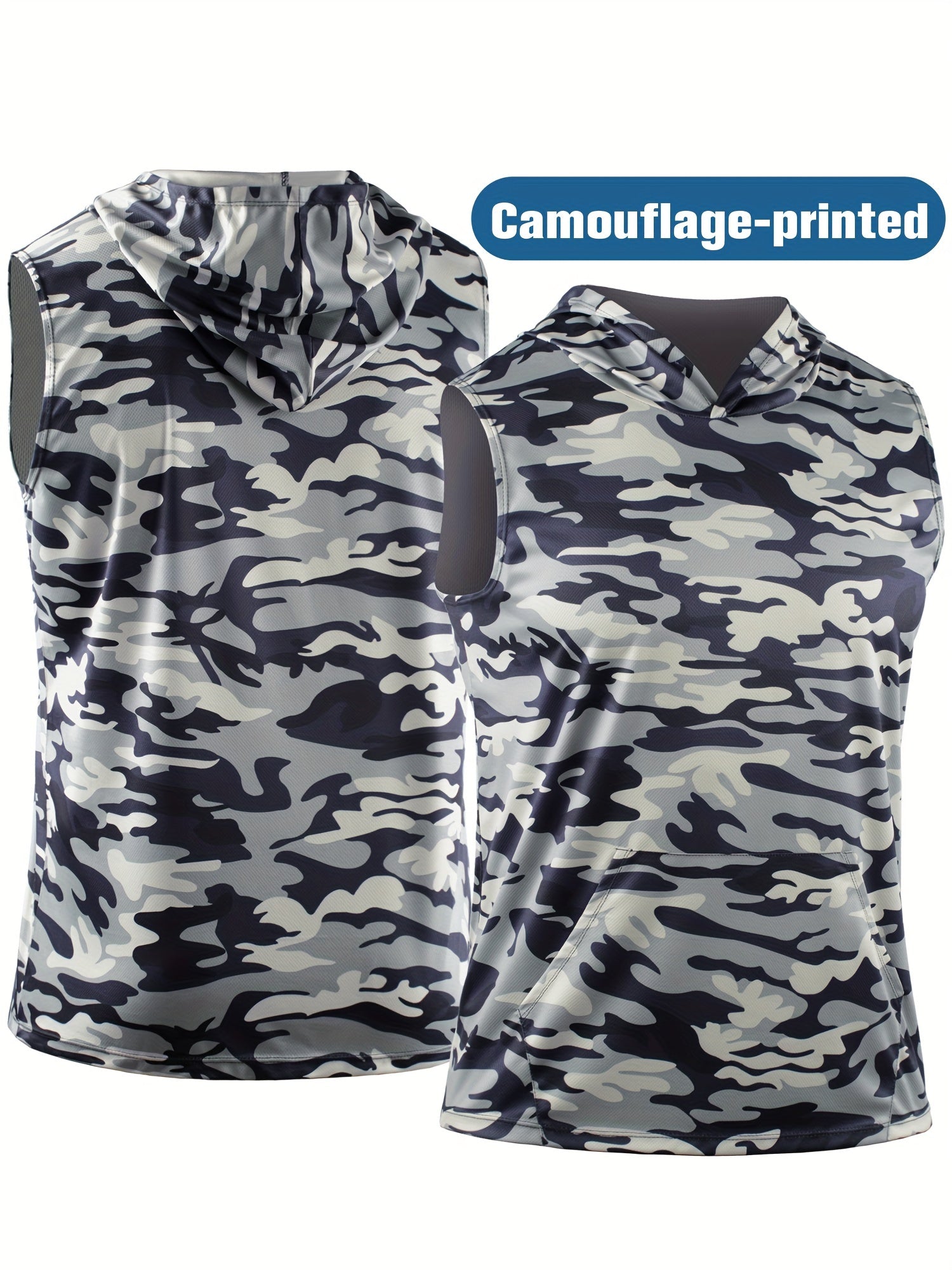 Quick Dry Camo Sports Vest for Men - Ideal for Running, Yoga, Climbing