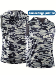Quick Dry Camo Sports Vest for Men - Ideal for Running, Yoga, Climbing