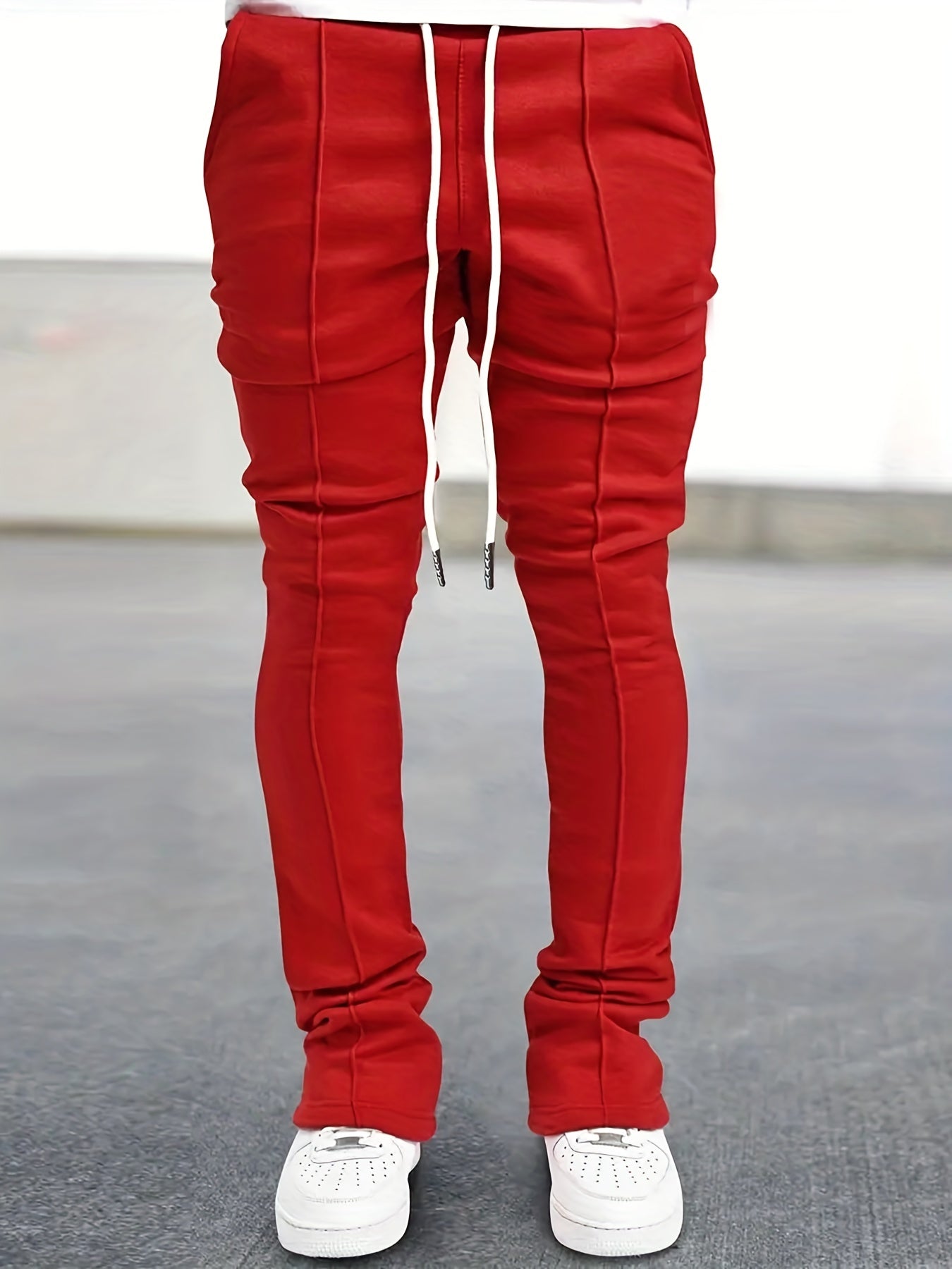 Classic Joggers Men's Casual Loose Fit Solid Drawstring Pants