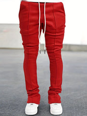 Classic Joggers Men's Casual Loose Fit Solid Drawstring Pants