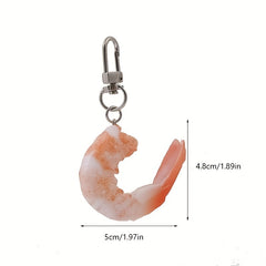 Simulated Shrimp Keychain Creative Seafood Car Key Pendant