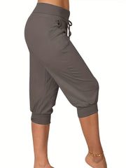 Butterfly Print Pocket Capris Pants for Women