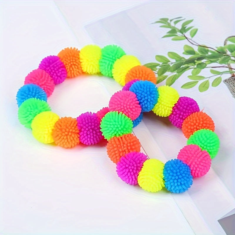 Colorful Stress Relief Toy Bracelet Soft TPR Glue Fidget Bracelet Christmas Gift