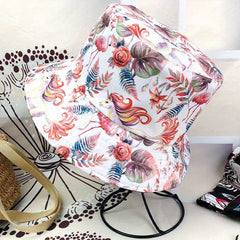 Letter Glasses Graffiti Foldable Bucket Hat for Men Women