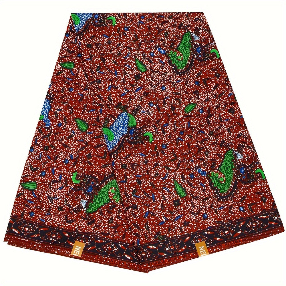 African Ethnic Style Wax Dye Printed Fabric Double sided Geometric Cloth