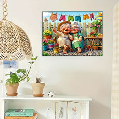 1000pcs Happy Grandma Theme Frameless Paper Puzzle Set