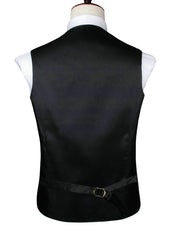 Men's Purple Paisley Casual V-neck Button Vest
