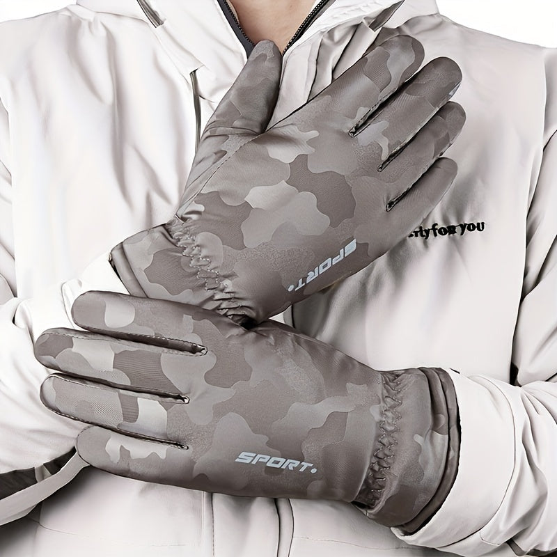 Men's Windproof Skiing Gloves Warm Touch Screen Gloves