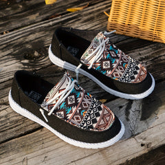 Women's Retro Floral Slip-On Skate Shoes