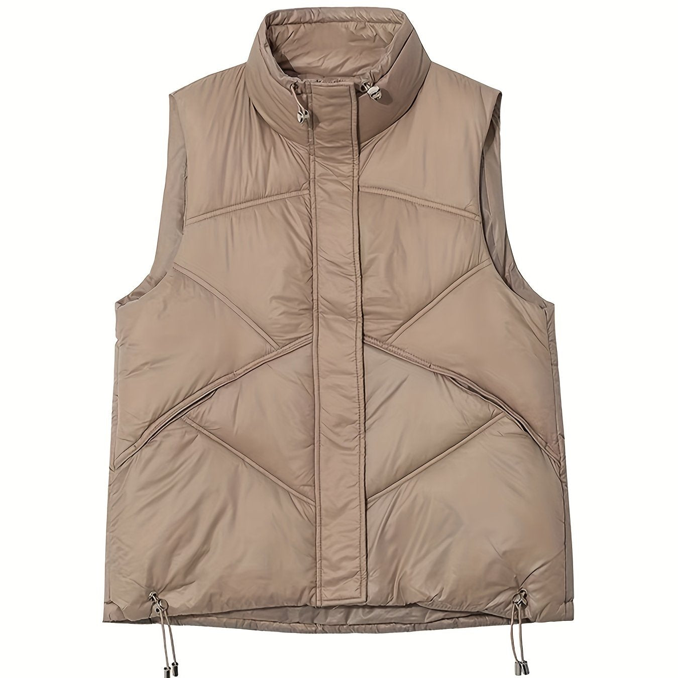 Women's Sleeveless Puffer Vest Stand Collar